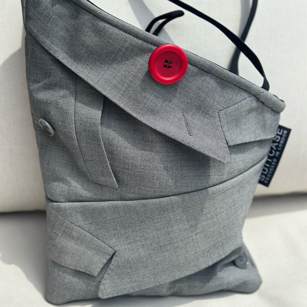 SUITCASE Recycled London shoulder bagHandcrafted From Gentleman's Suit England